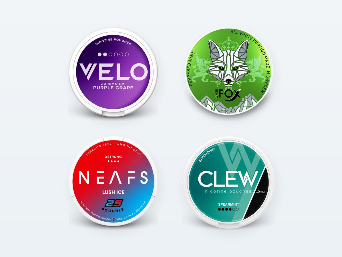 Nikotinposer: VELO, White Fox, NEAFS, CLEW