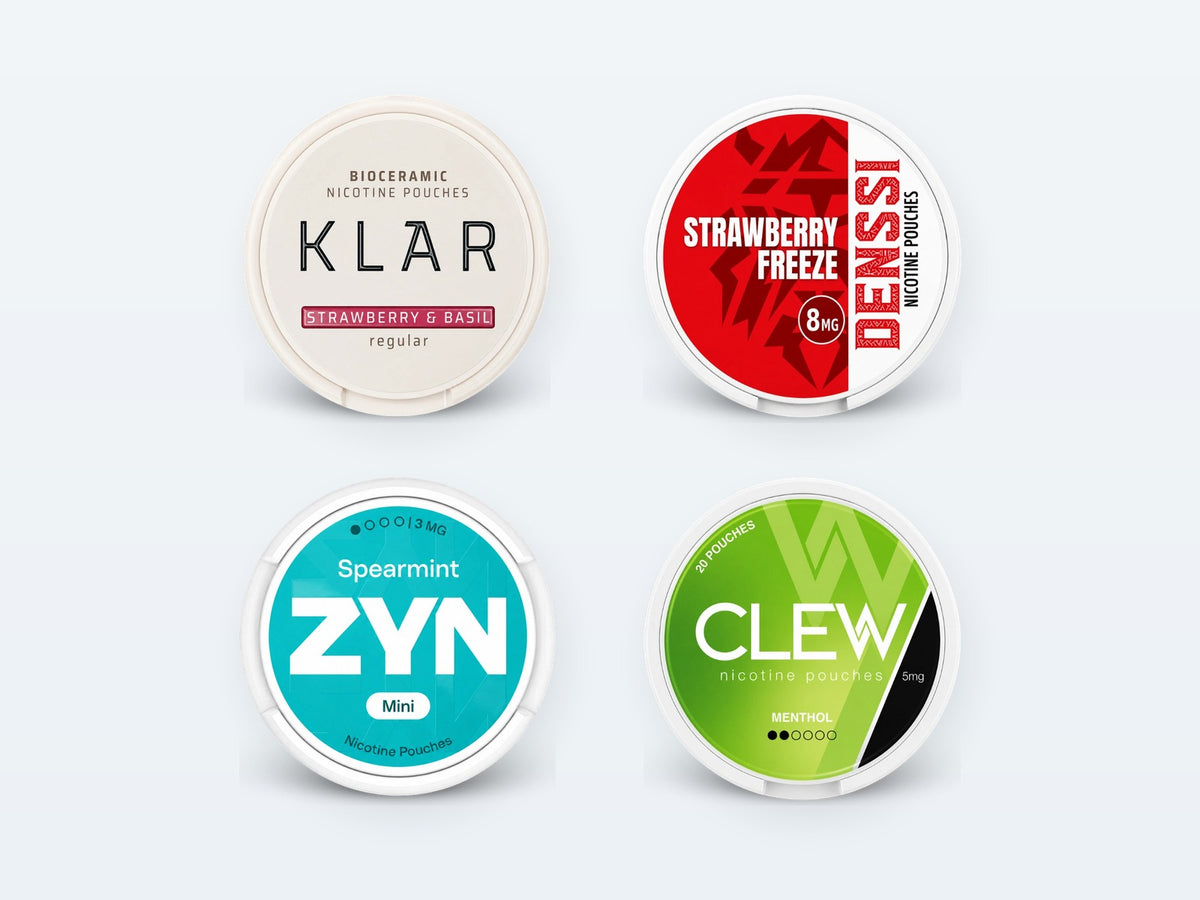 Nikotinposer: KLAR, Denssi, ZYN, CLEW