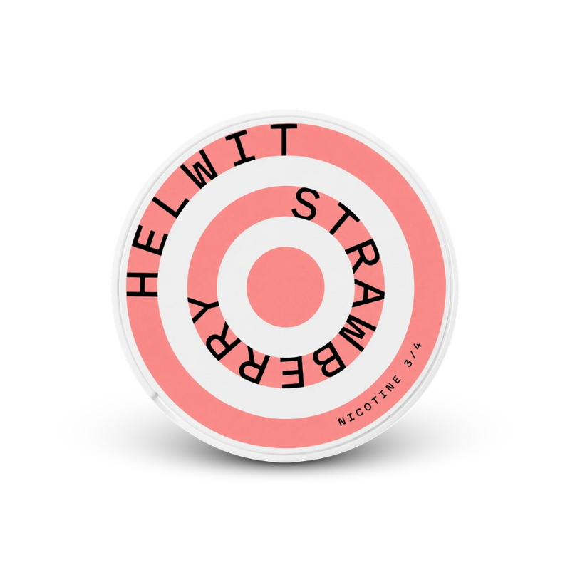 HELWIT Strawberry Medium – can of nicotine pouches