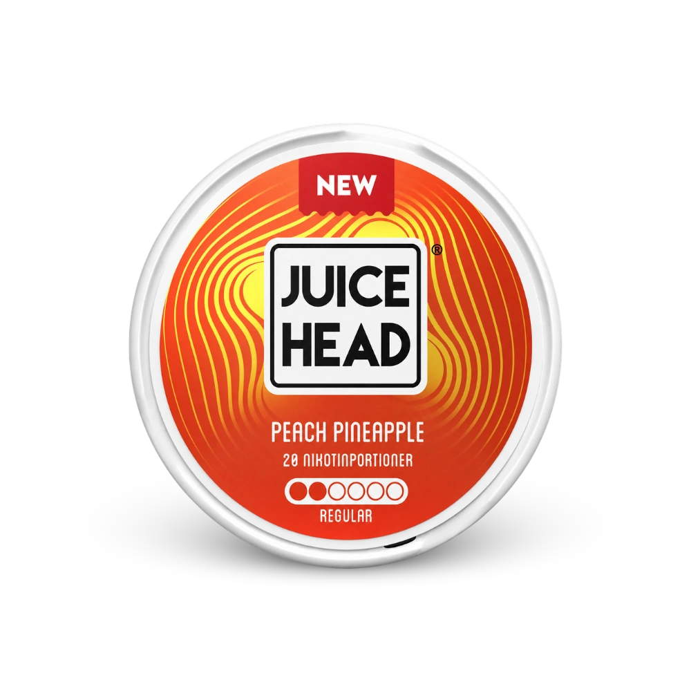 Juice Head Peach Pineapple Regular – dåse nikotinposer