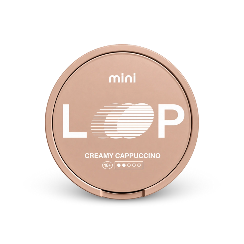 LOOP Creamy Cappuccino Mini – can of nicotine pouches