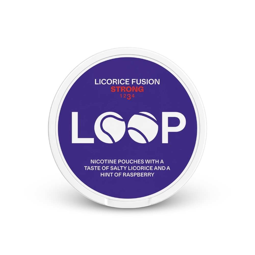 LOOP Licorice Fusion Strong – dåse med nikotinposer
