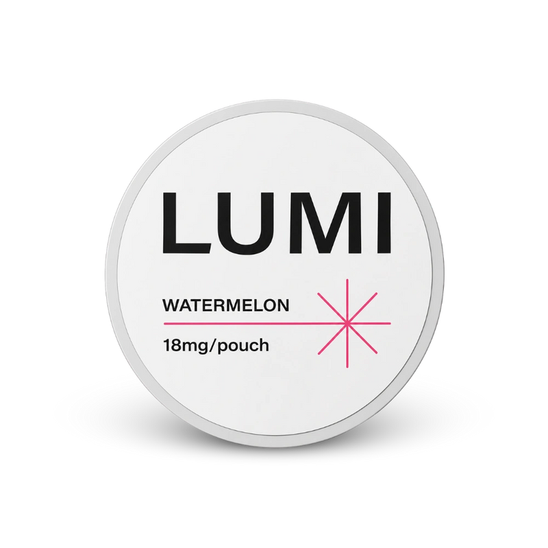 LUMI Watermelon 18mg – can of nicotine pouches