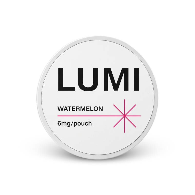 LUMI Watermelon 6mg – can of nicotine pouches