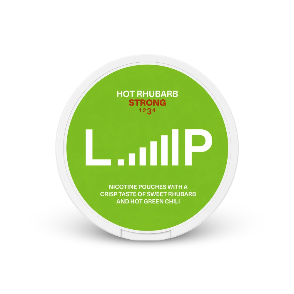 Loop Hot Rhubarb Strong – dåse med nikotinposer