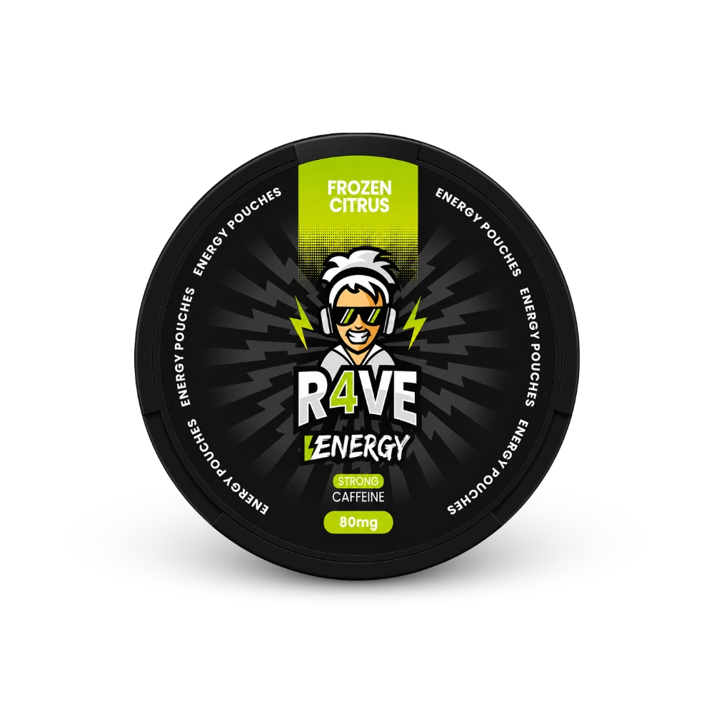 RAVE Energy Frozen Citrus 80mg – dåse med nikotinposer