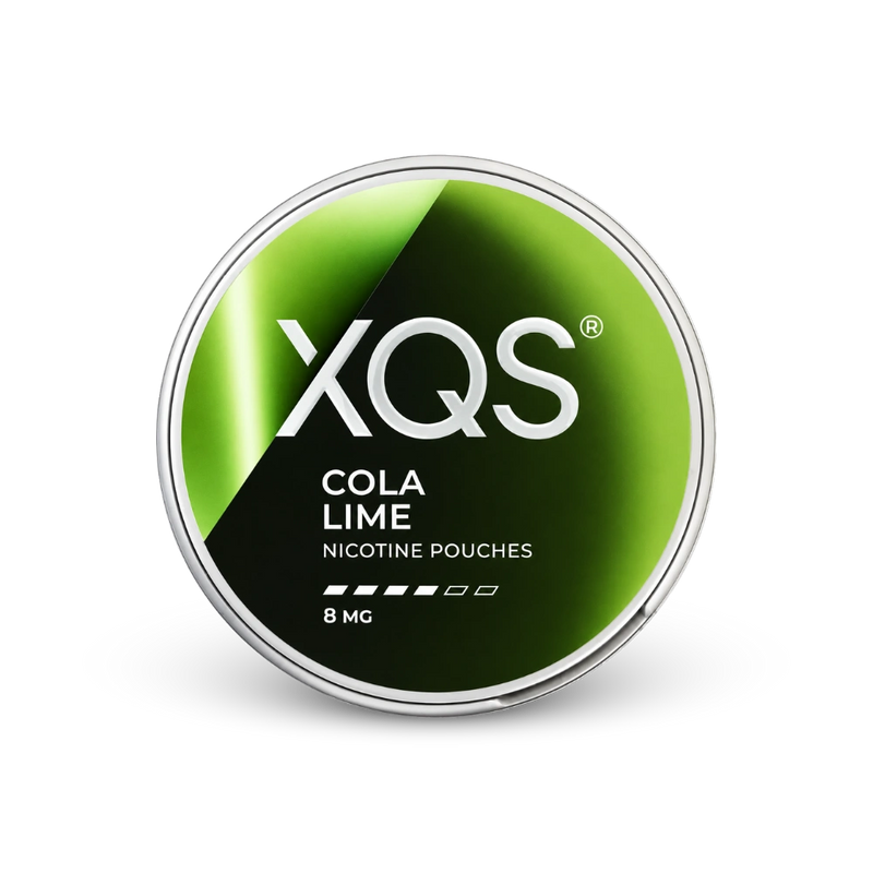 XQS Cola Lime 8mg – can of nicotine pouches