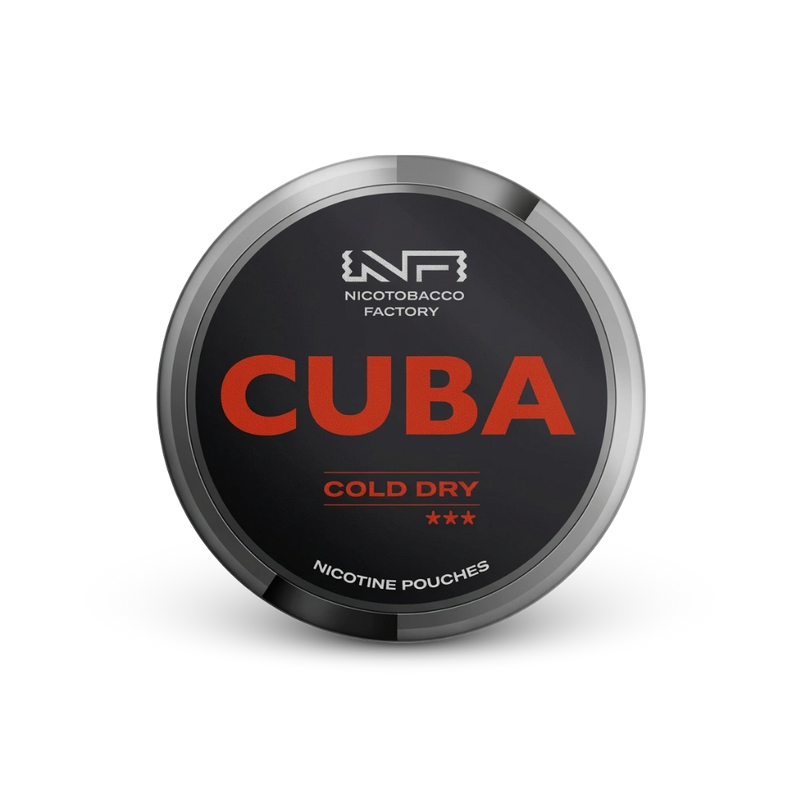 Cuba Black Cold Dry – can of nicotine pouches