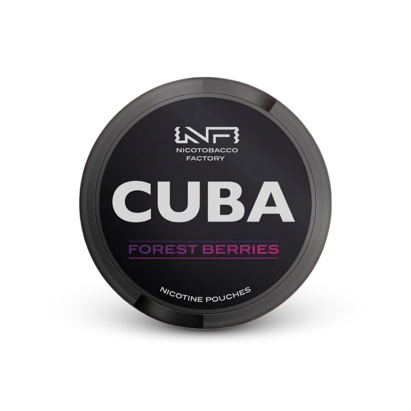 Cuba Black Forest Berries – can of nicotine pouches