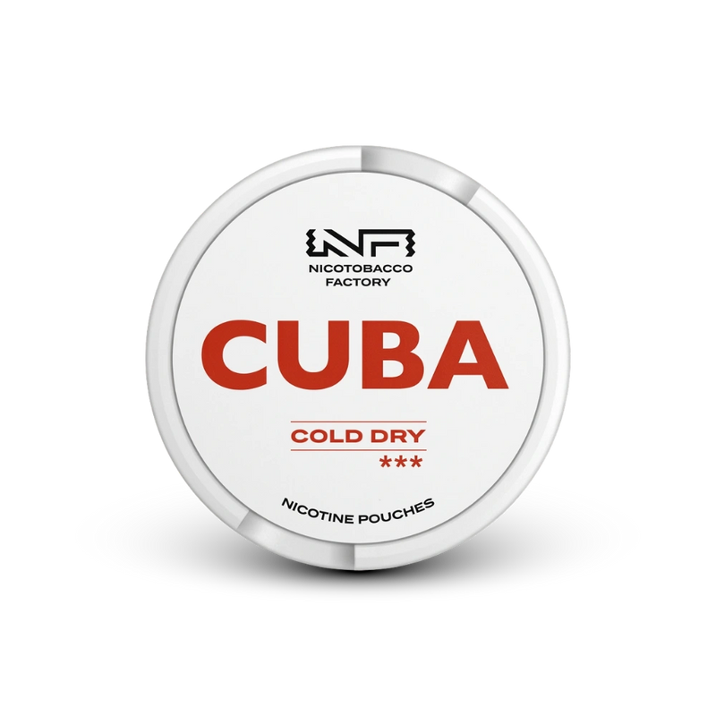 Cuba Cold Dry Medium – can of nicotine pouches