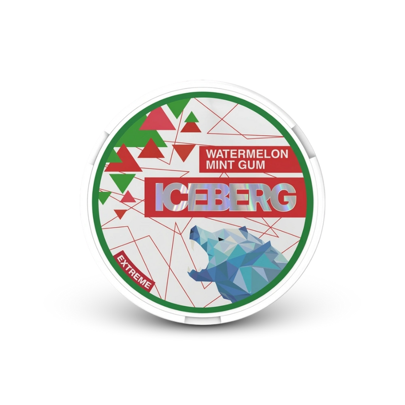 Iceberg Watermelon Mint Gum – can of nicotine pouches