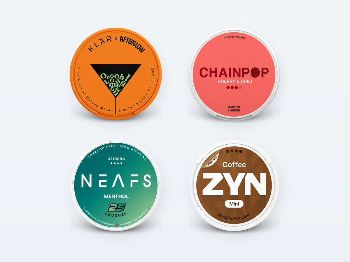 Nikotinposer: KLAR, Chainpop, NEAFS, ZYN