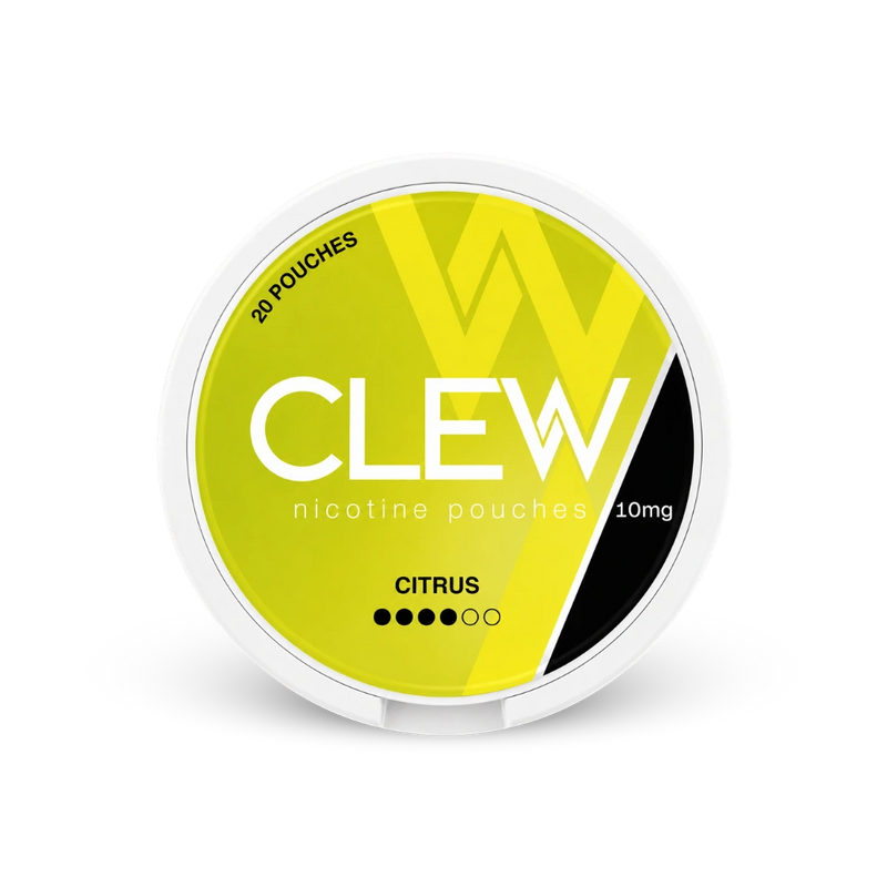 CLEW Citrus 10mg – can of nicotine pouches