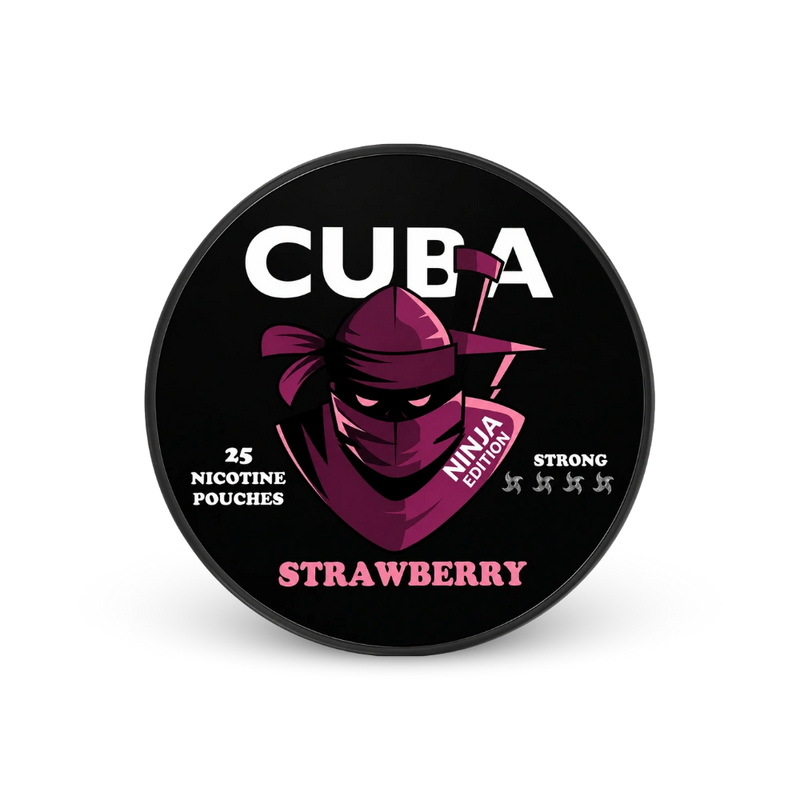 CUBA Ninja Strawberry Strong – can of nicotine pouches