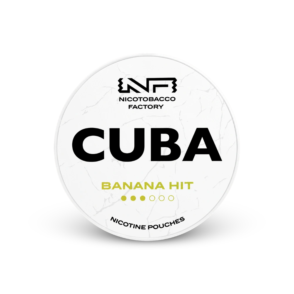 CUBA White Banana Hit – dåse med nikotinposer