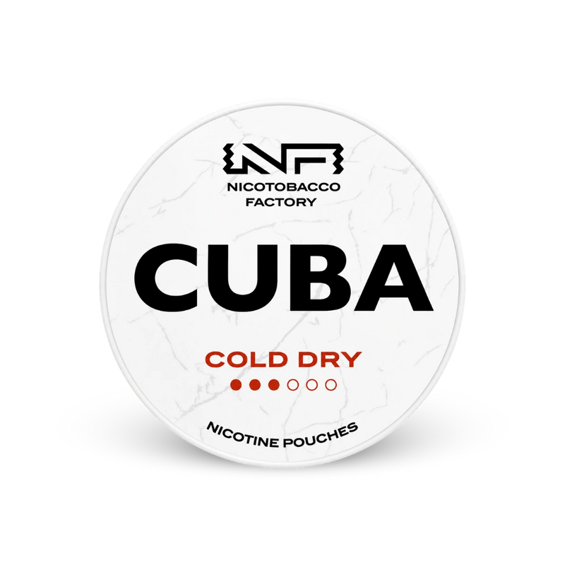 CUBA White Cold Dry – can of nicotine pouches