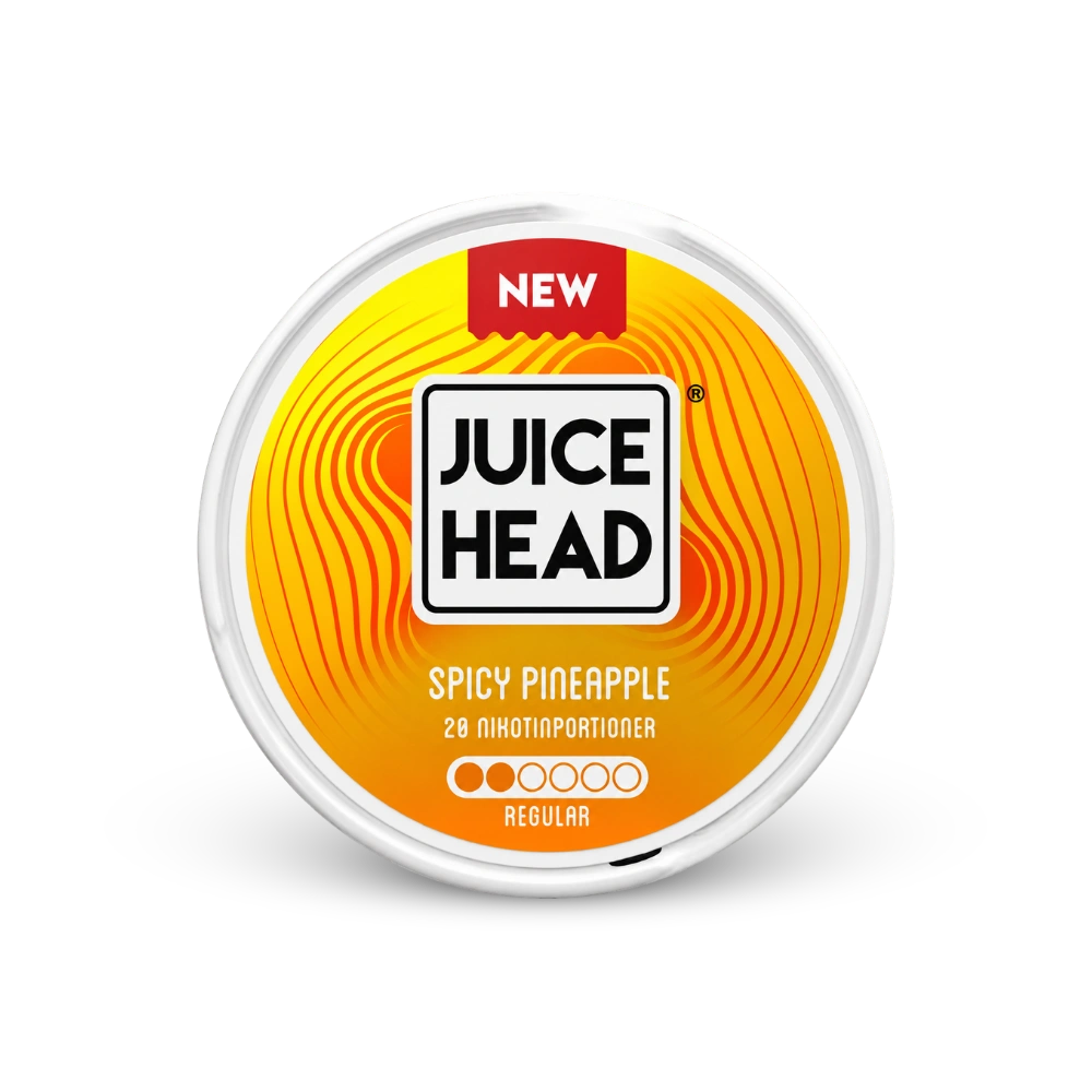 Juice Head Spicy Pineapple Regular – dåse med nikotinposer
