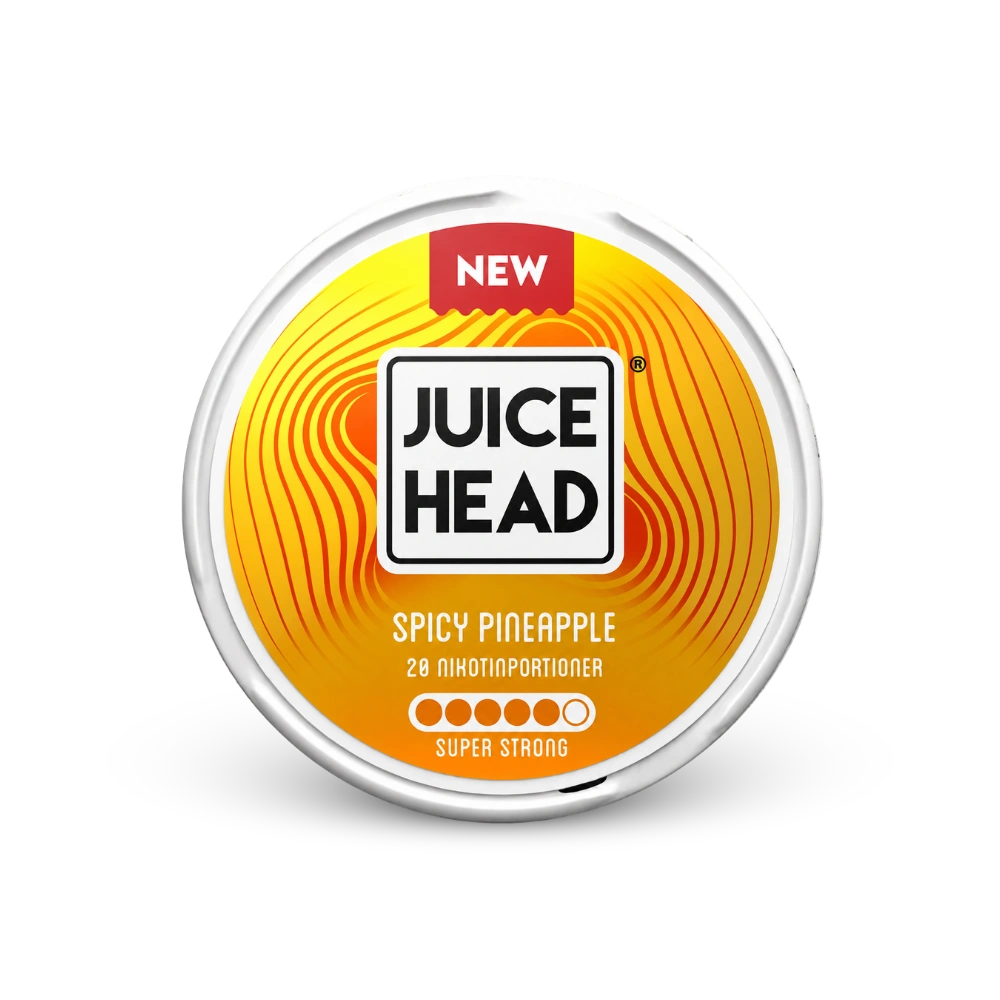 Juice Head Spicy Pineapple Super Strong – dåse med nikotinposer