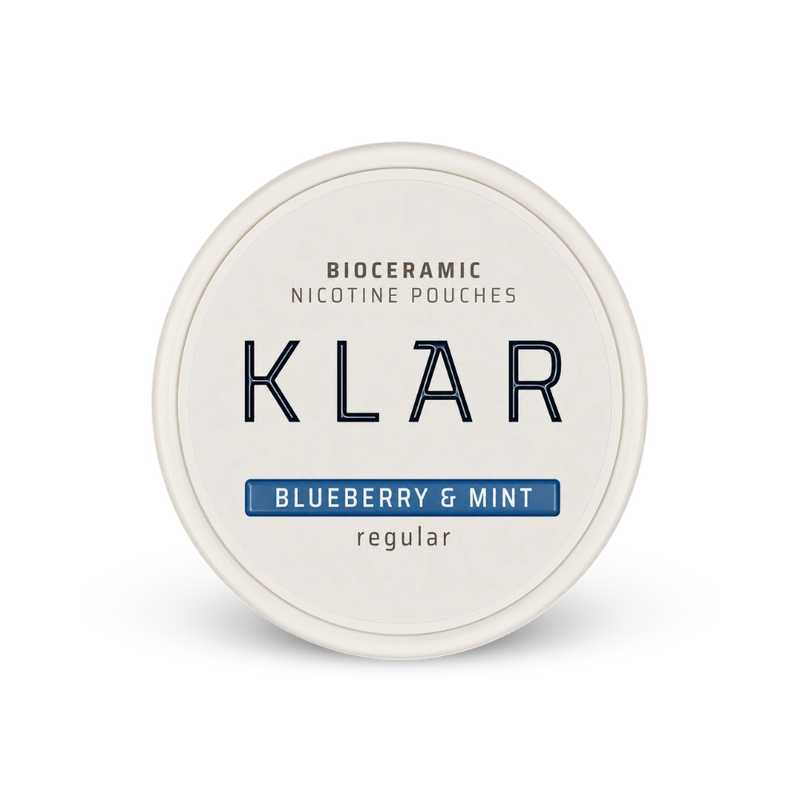KLAR Blueberry Mint Regular Mini – can of nicotine pouches