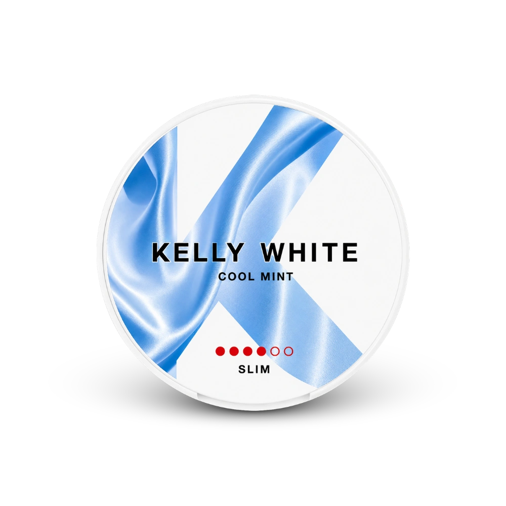 Kelly White Cool Mint Slim Strong – dåse med nikotinposer