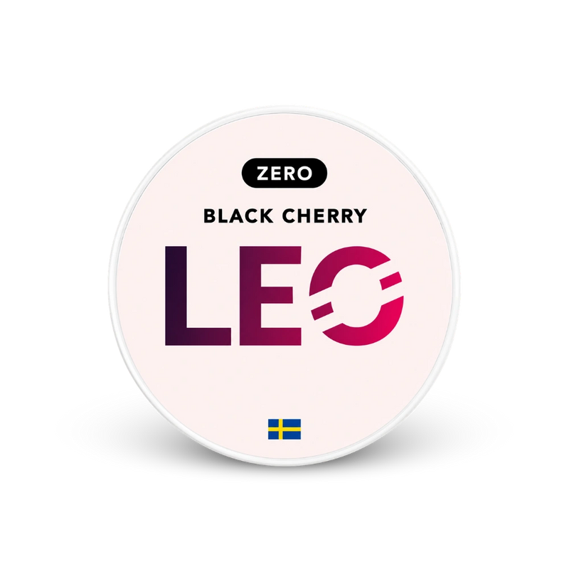 LEO Bleck Cherry Zero – can of nicotine pouches