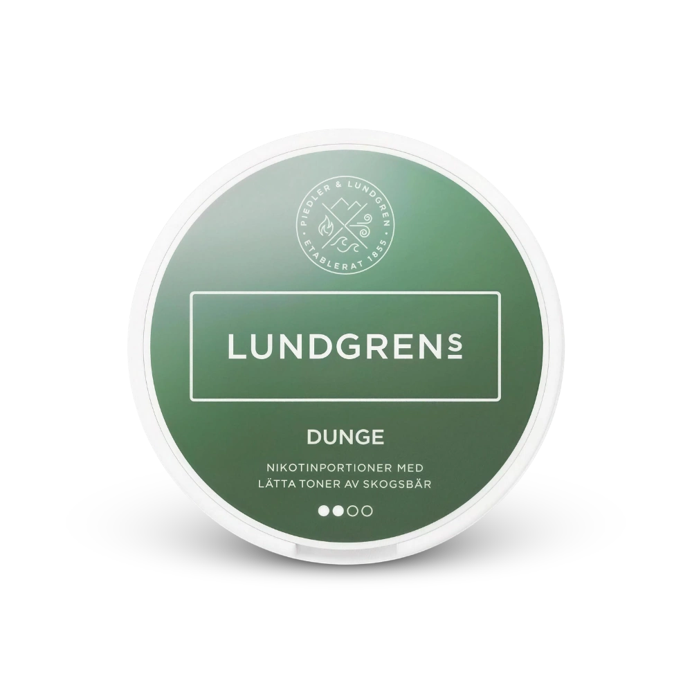 Lundgrens Dunge – dåse med nikotinposer