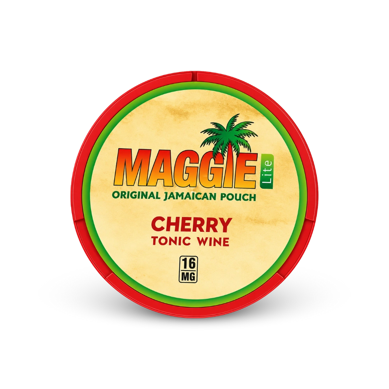 MAGGIE Lite Cherry Tonic Wine – can of nicotine pouches