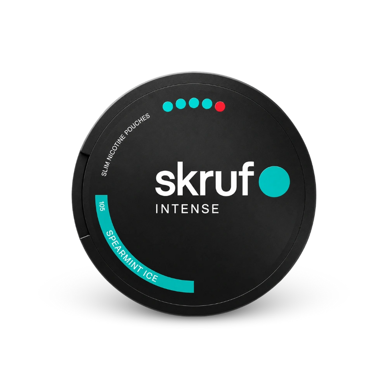 SKRUF Intense Spearmint Ice S4 – can of nicotine pouches