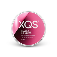 XQS Hindbær Lakrids Slim Strong – dåse med nikotinposer