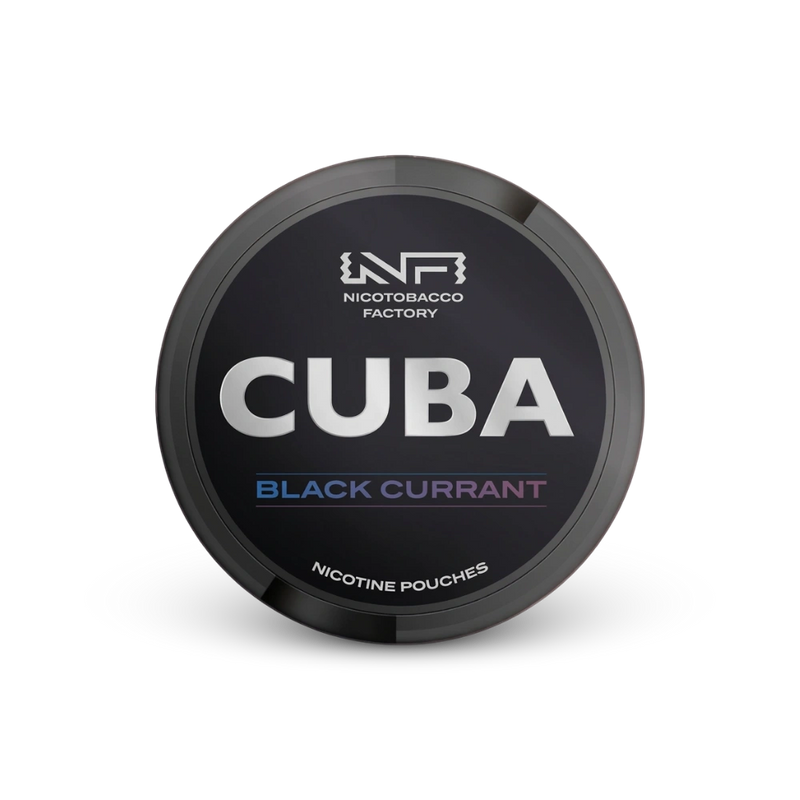 Cuba Black Black Currant – can of nicotine pouches